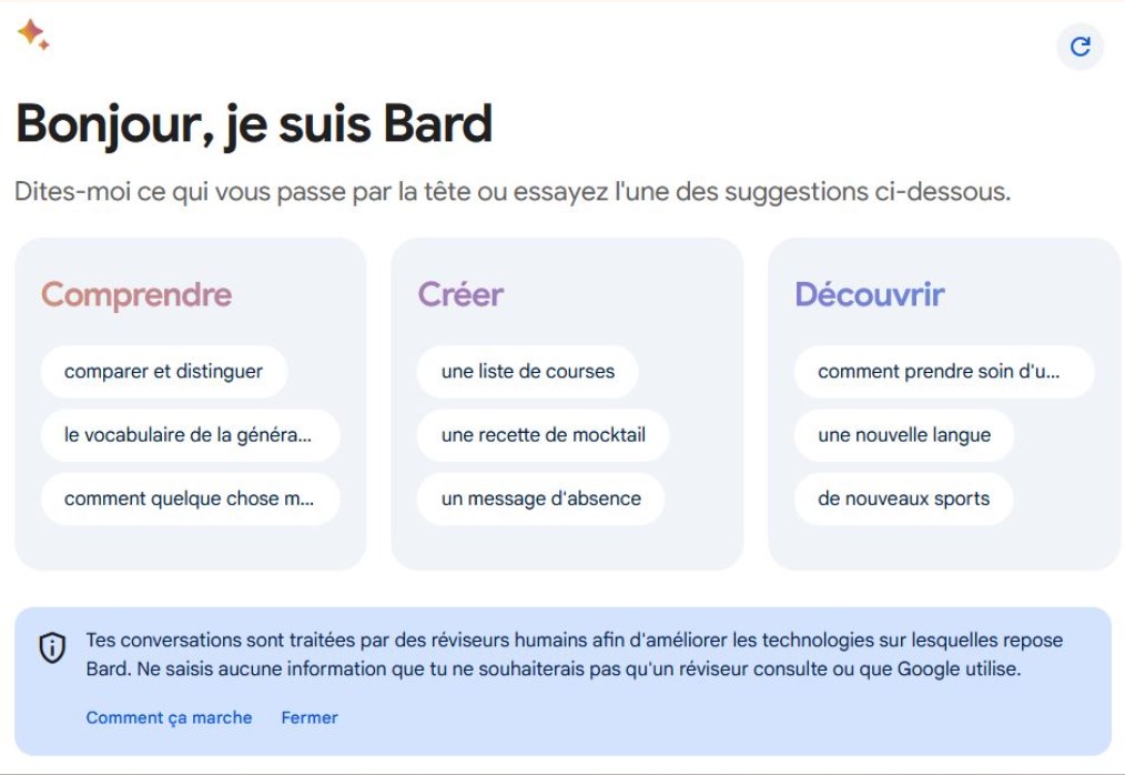 Google Bard paramètre