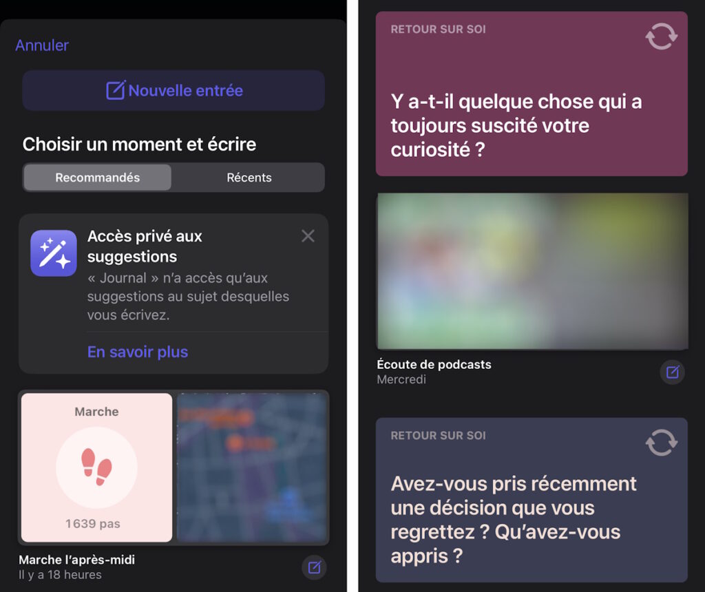Comment utiliser application Journal
