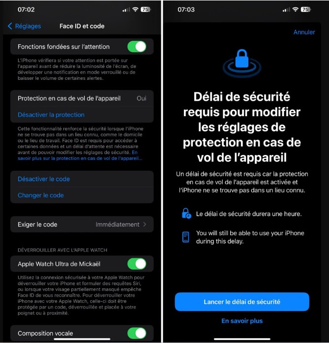 Apple protection contre le vol