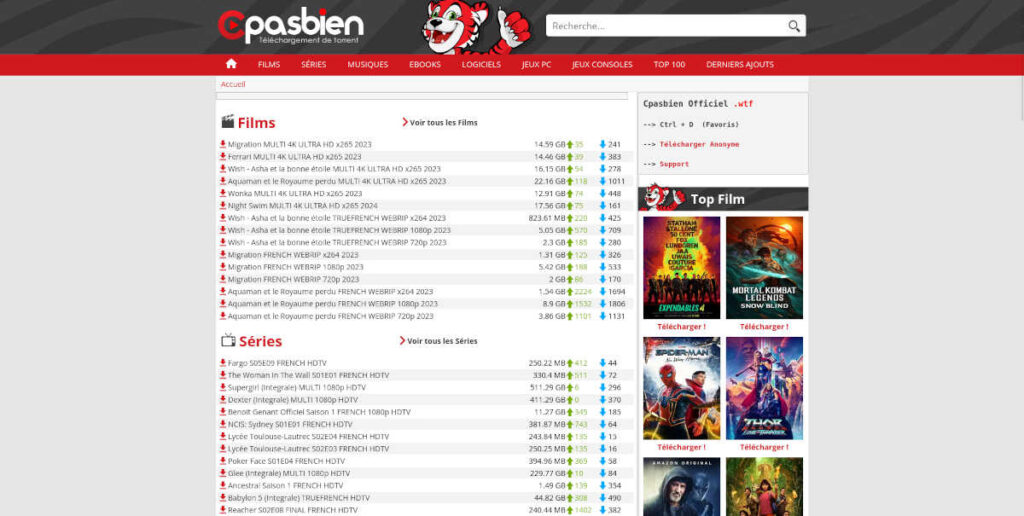 Lien Torrent meilleures alternatives