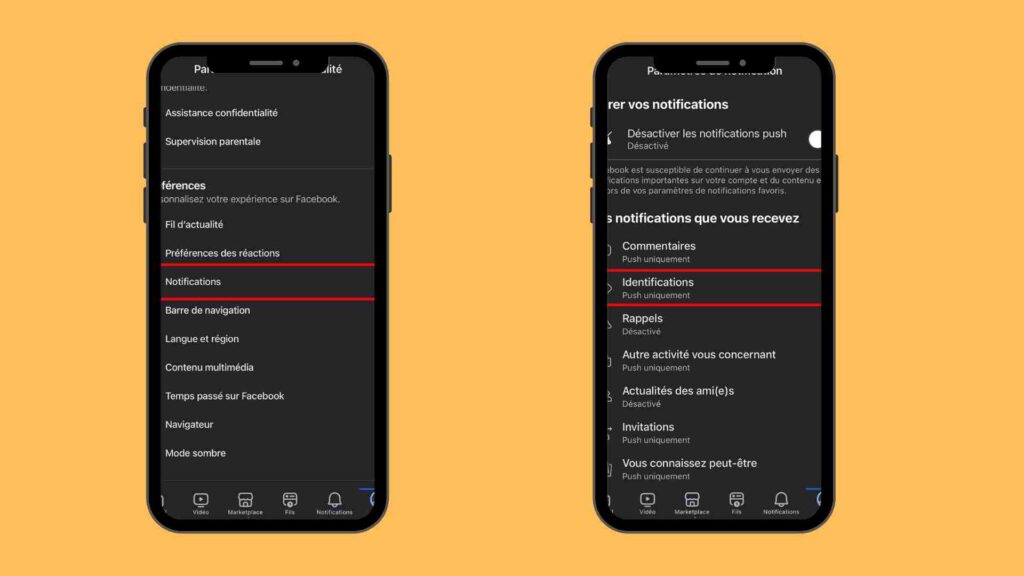Facebook désactiver identifications