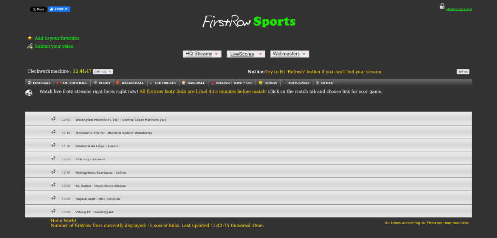 First Row Sports
