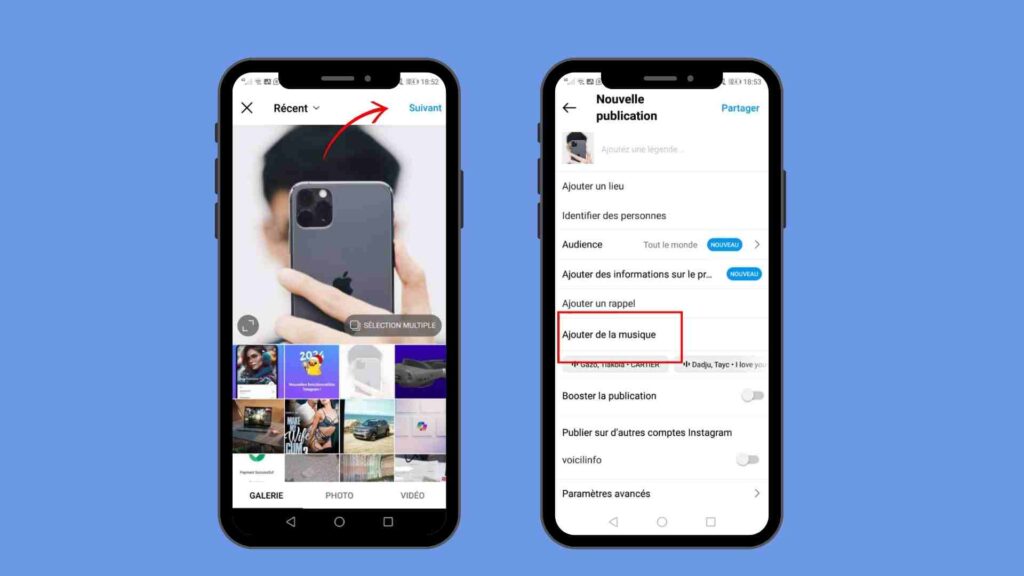 fonctionnalité musicale d'instagram