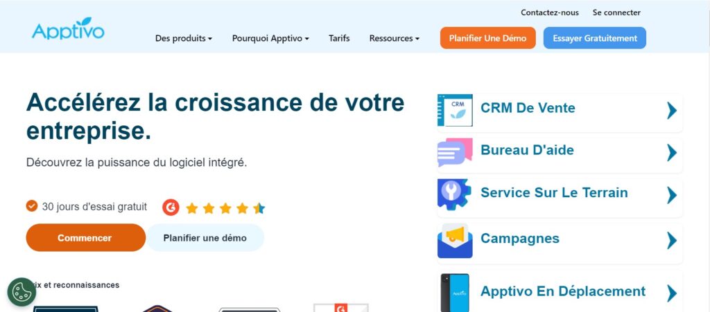 apptivo outil gestion relation client
