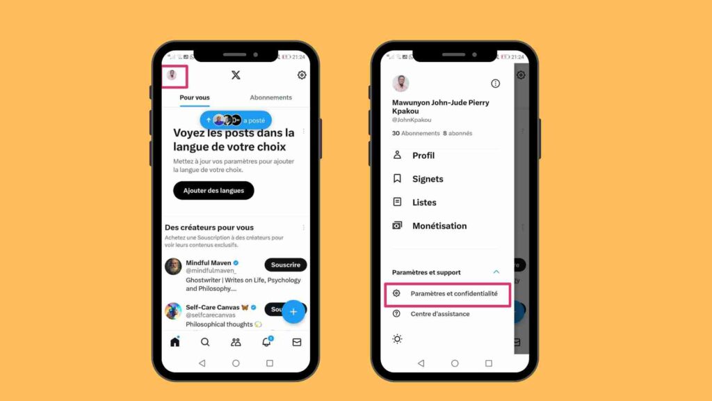 désactiver ou supprimer compte X sur mobile