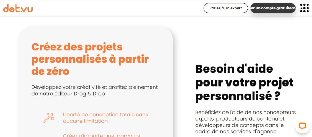 Dot projet de présentation personnalisée