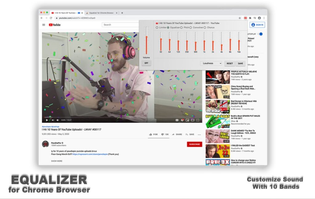 Equalizer Chrome Extension