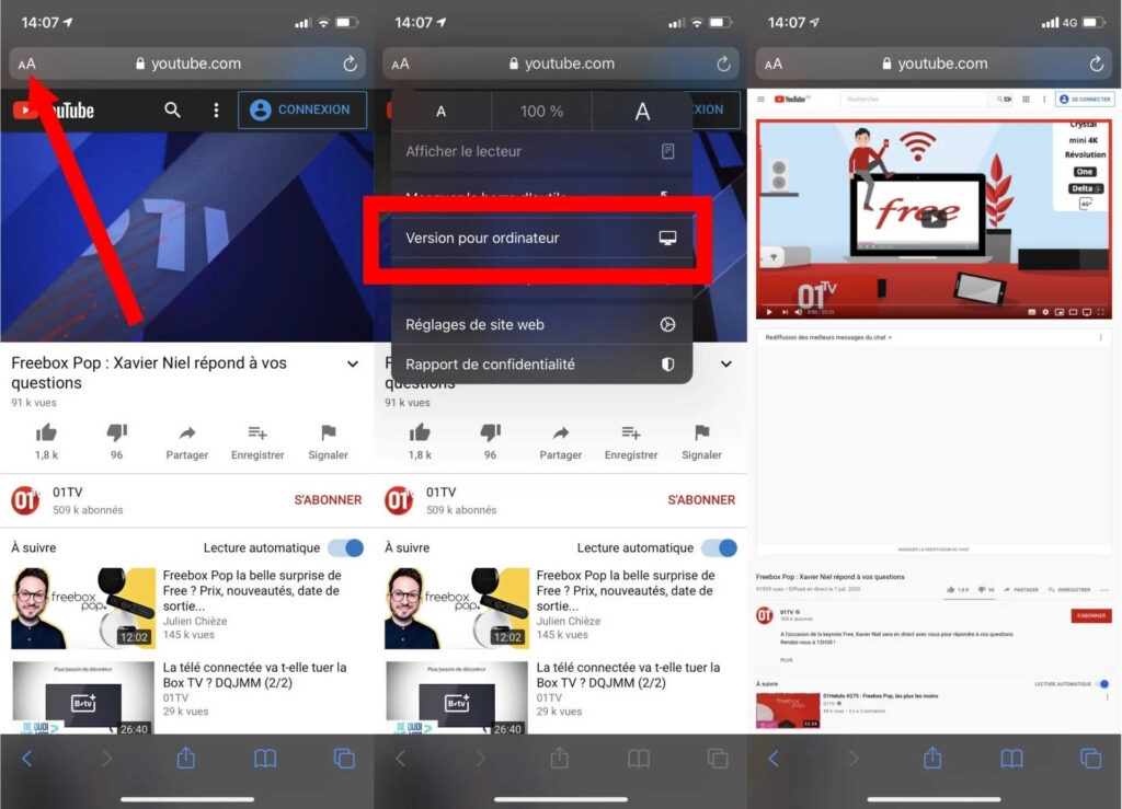 lire gratuitement une vidéo YouTube en Arrière-plan sur iPhone