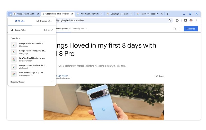 Google intègre IA à Chrome