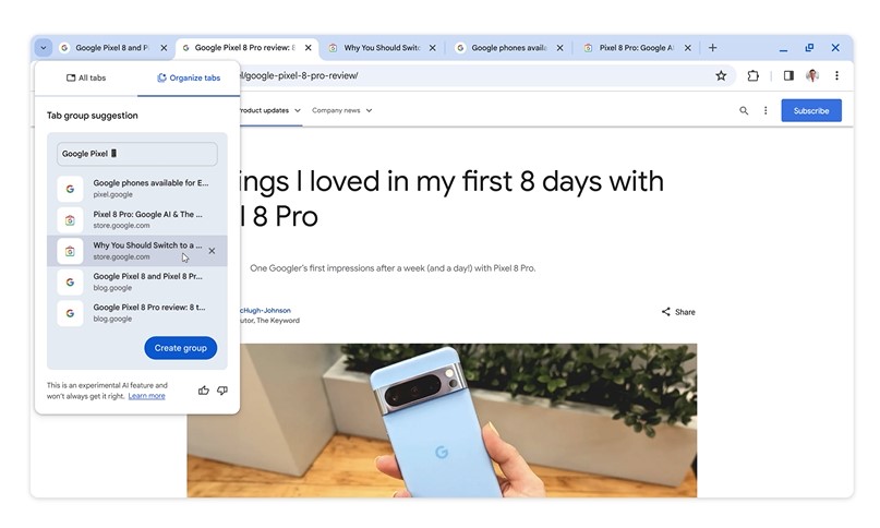 Google intègre IA à Chrome