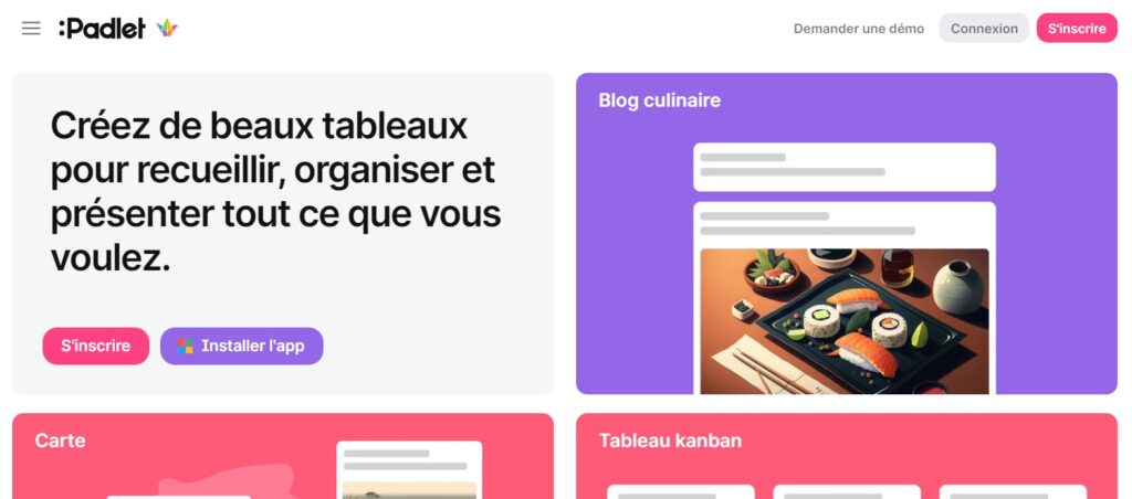 outil de collaboration Padlet