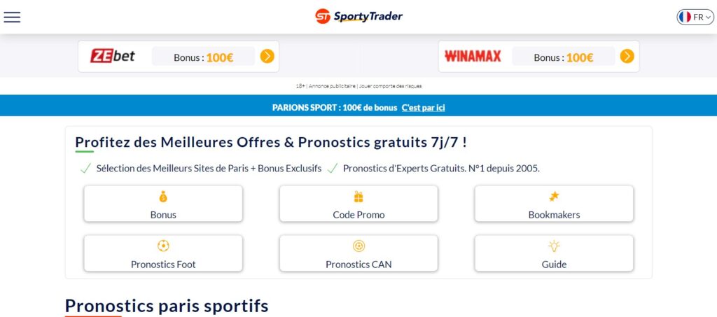 site de streaming sportif Sportytrader