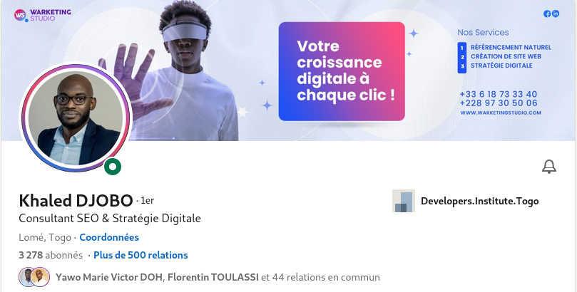 profil LinkedIn khaled djobo