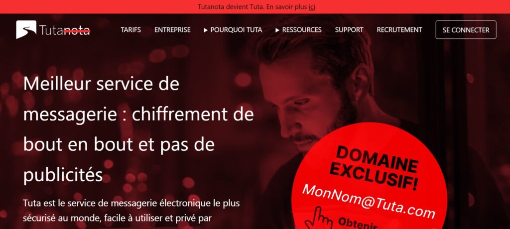 messagerie instantanée sécurisée Tutanota