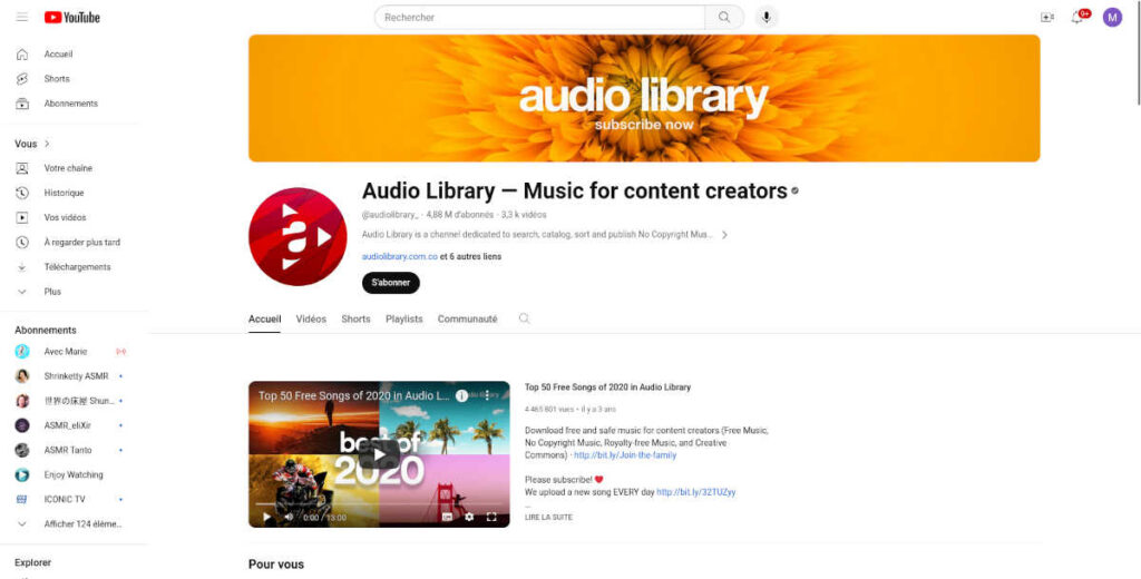 YouTube Audio Library