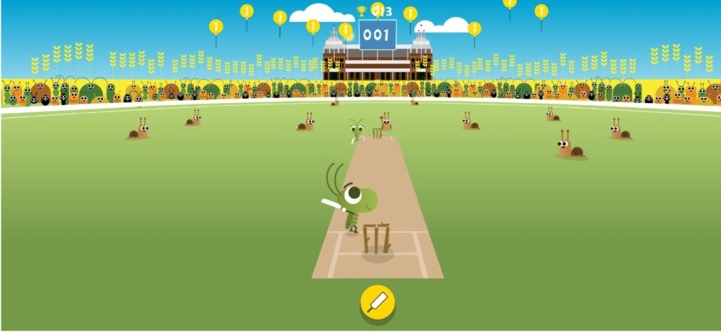 google doodle cricket