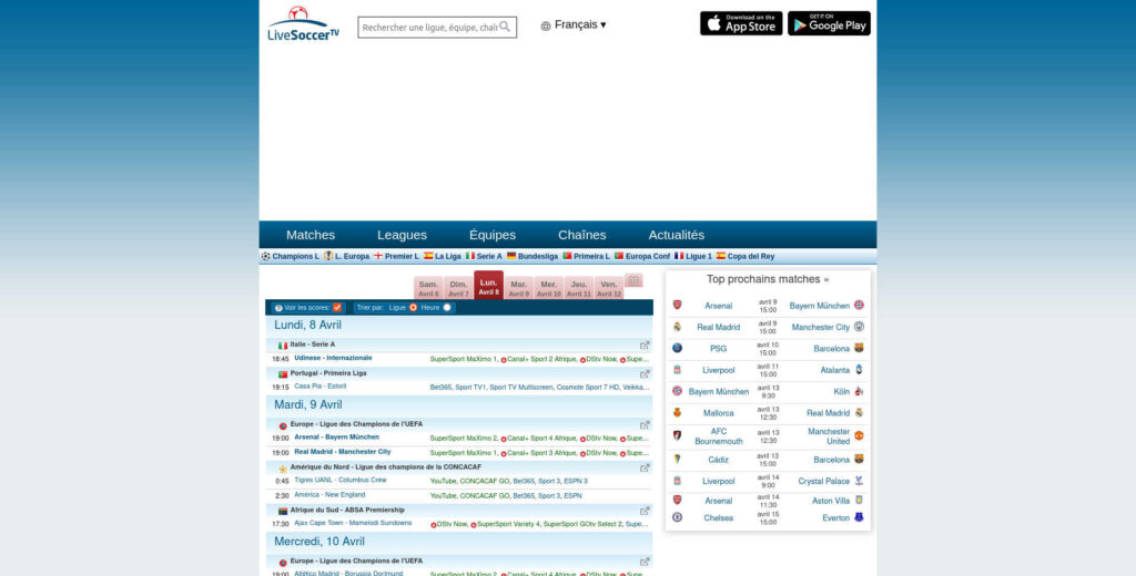 football Live Soccer TV sites streaming football