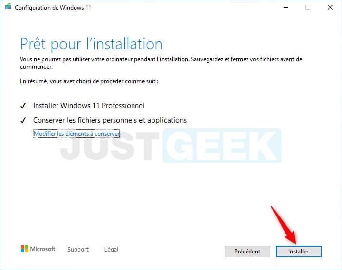 comment installer Windows 11