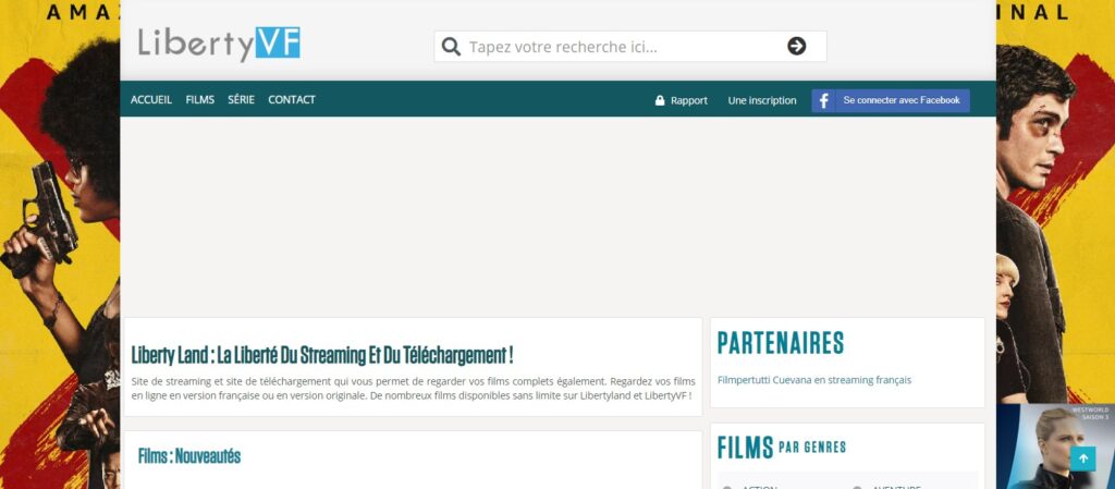 nouvelle adresse streaming libertyland