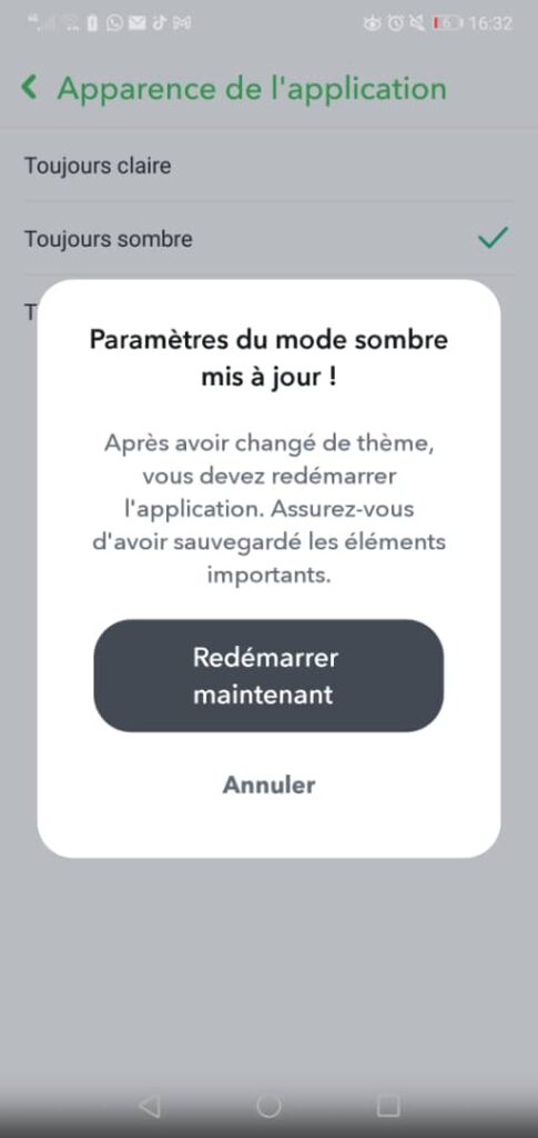 Comment activer le mode sombre de Snapchat sur iPhone et Android ?