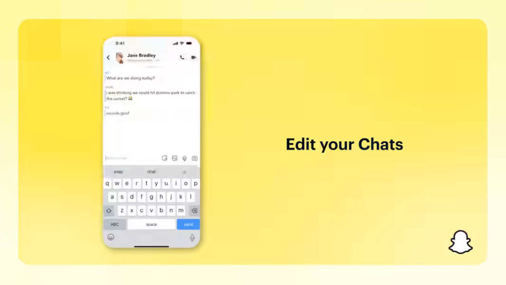 Snapchat modifier messages envoyés