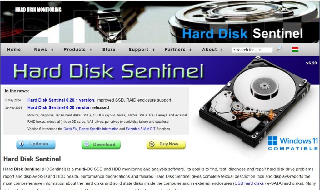 hard disk sentinel