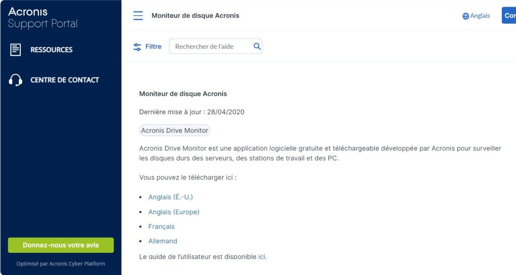 acronis drive monitor
