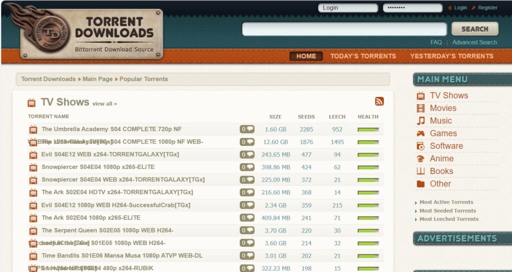 nouvelle adresse Torrent Downloads
