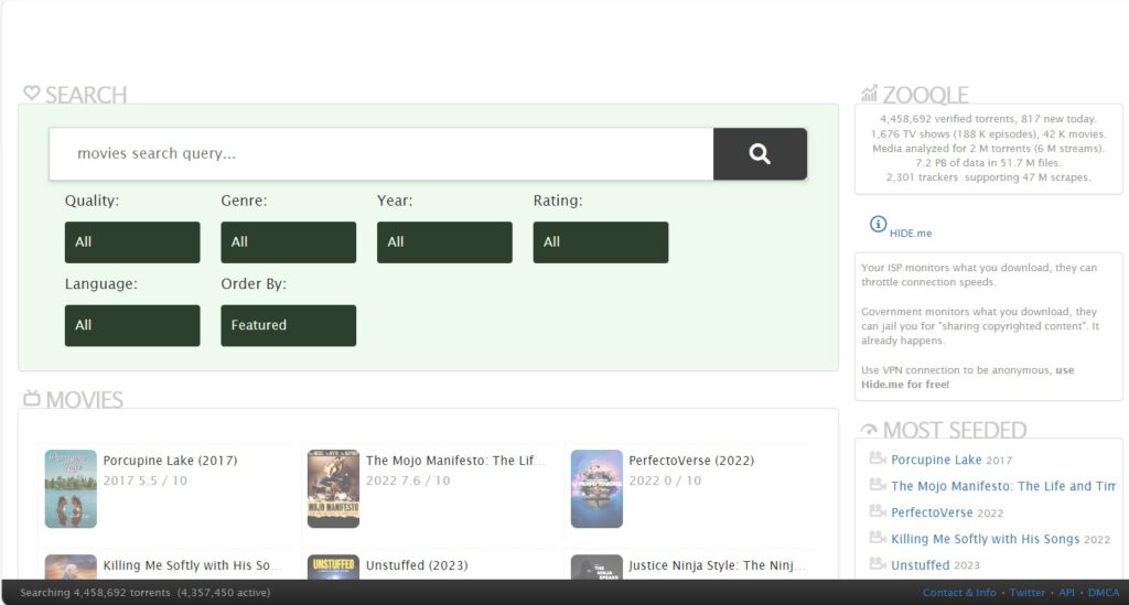 nouvelle adresse zooqle torrent