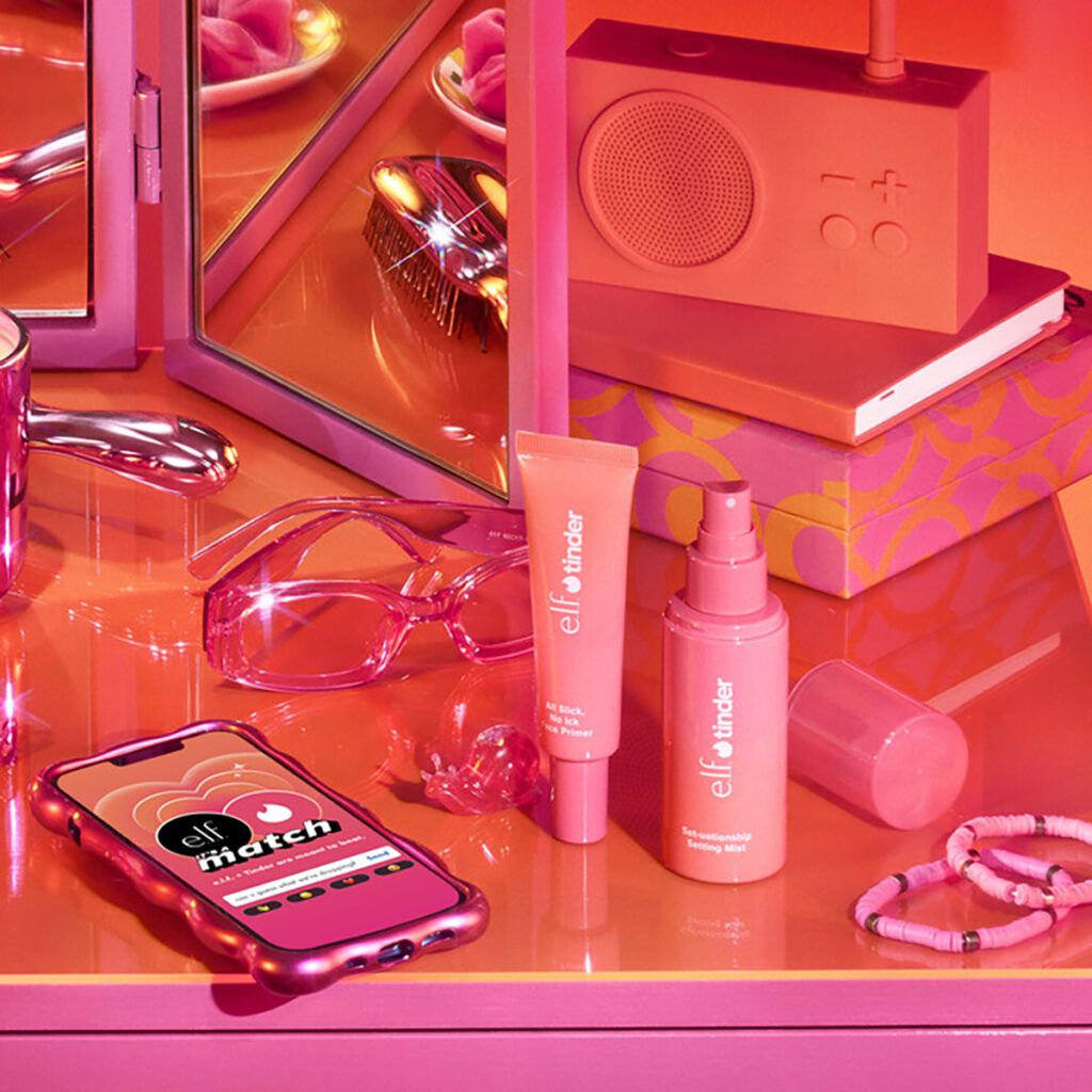 collaboration elf cosmetics tinder