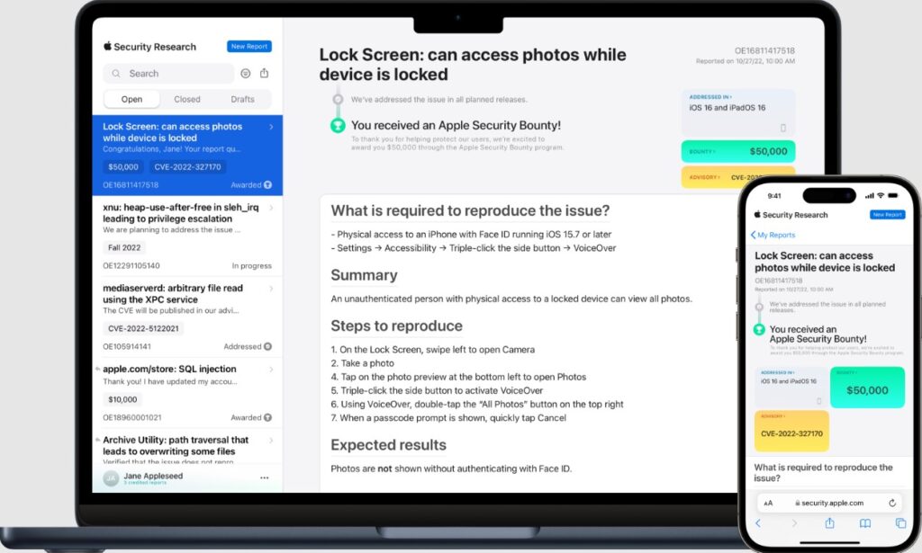 participer à Apple Security Bounty