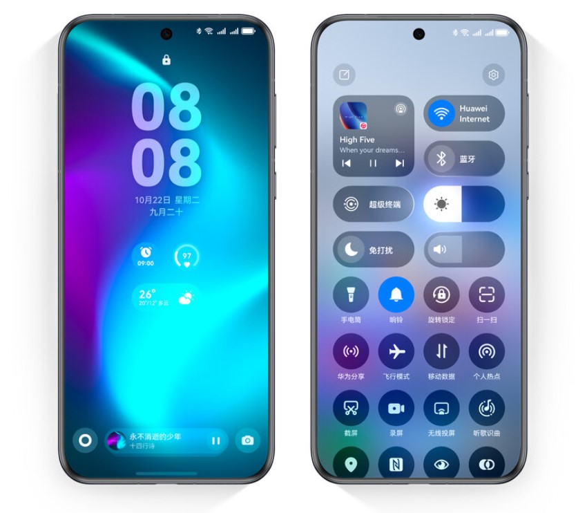 huawei harmonyOS next interface et widgets