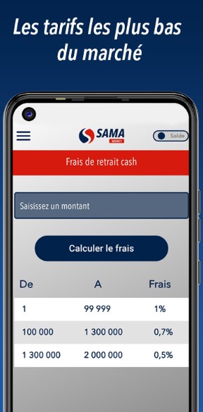 Sama money tarifs