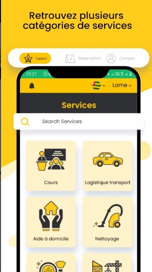 catégories de services