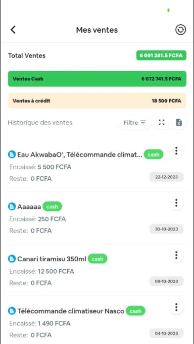 flux ventes