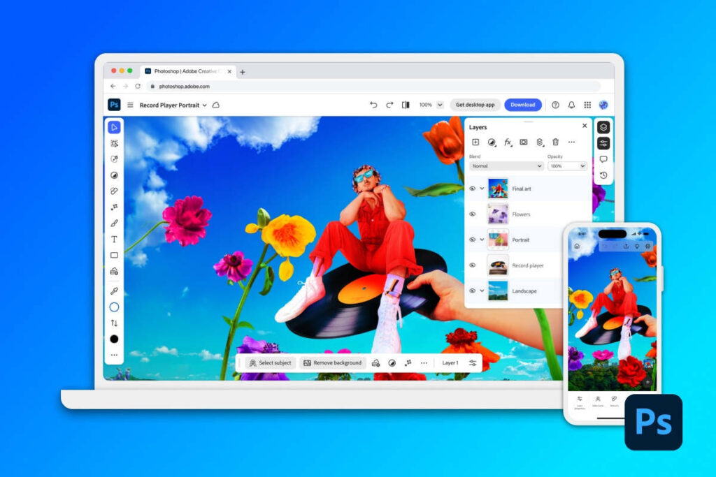 Les fonctionnalités de l'application Photoshop sur mobile (iPhone)